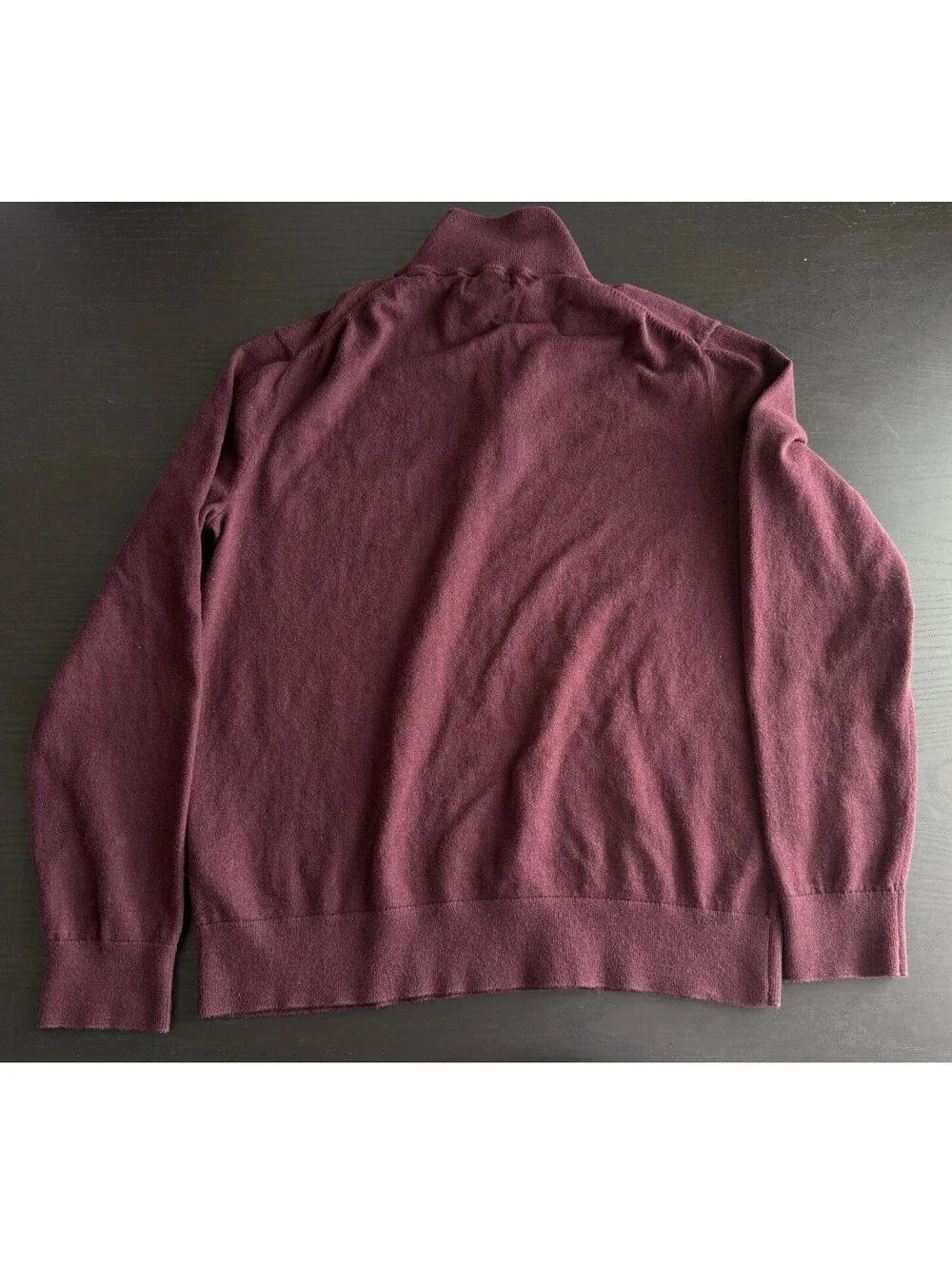 Banana Republic Soft Medium Pullover 1/4 Zip Burgundy Premium Cotton Cashmere